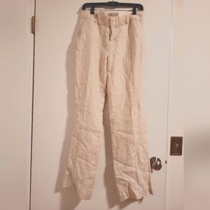 Pinstripe/linen pants